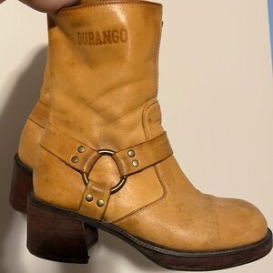 Durango Leather Harness Biker Boots - 7.5W